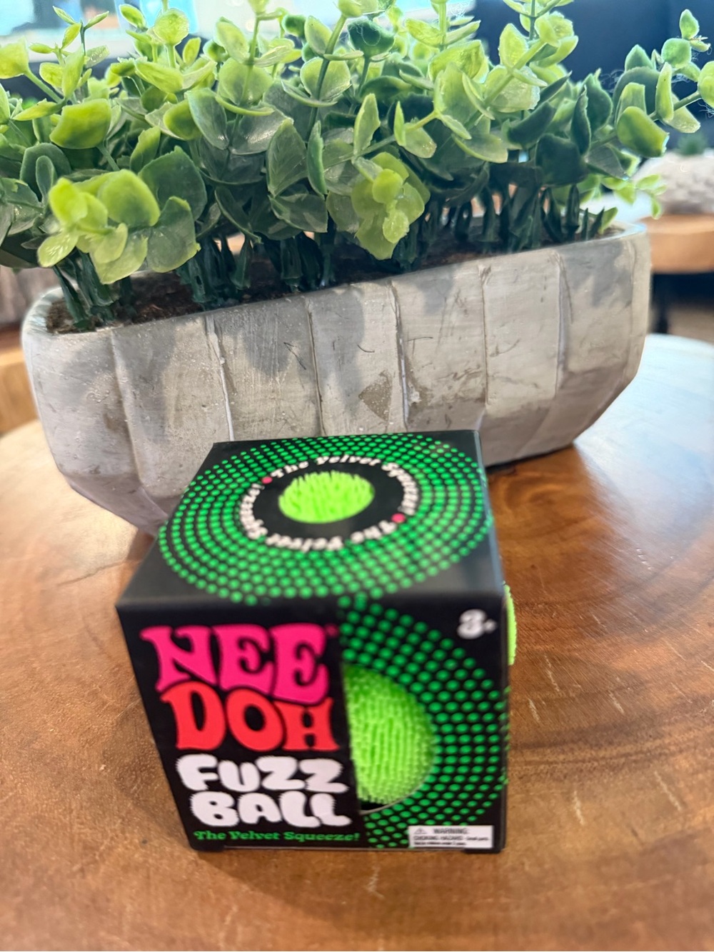 Rare 🔥Nee Doh Fuzz Ball The Velvet Squeeze - Green